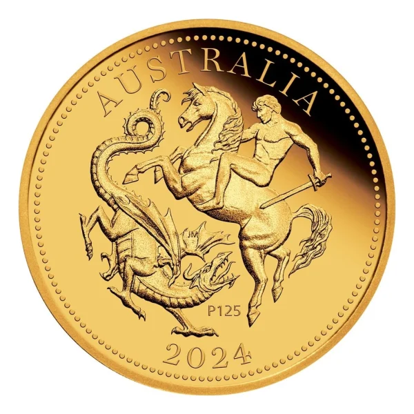 2024澳洲伯斯鑄幣廠125週年Quarter Sovereign精鑄紀念金幣1.997公克 2